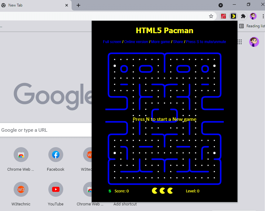 Play pacman online