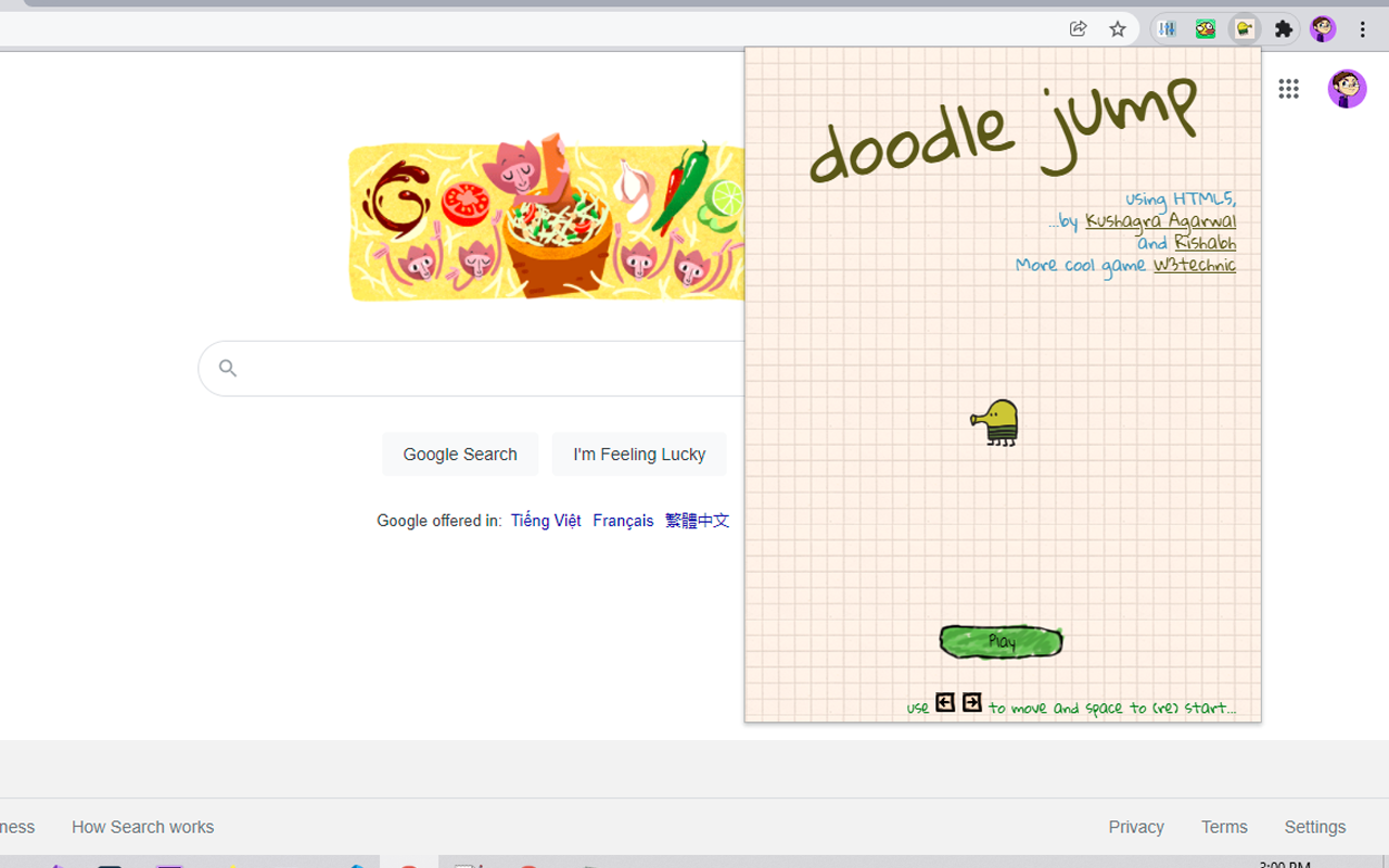 Doodle Jump Originalin Chrome with by OffiDocs